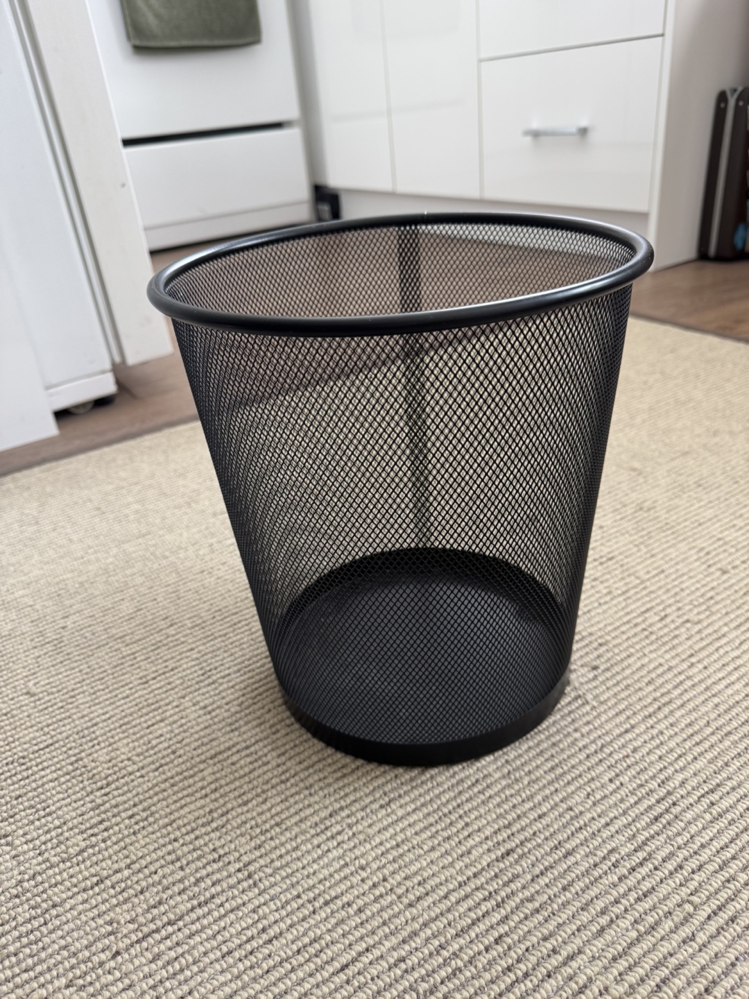 Black Mesh Waste Basket
