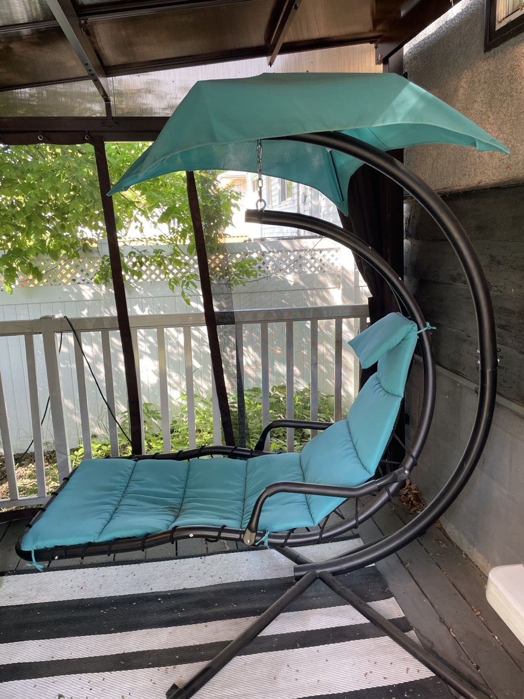 Outdoor Hanging Swing Chair with Canopy - photo 2