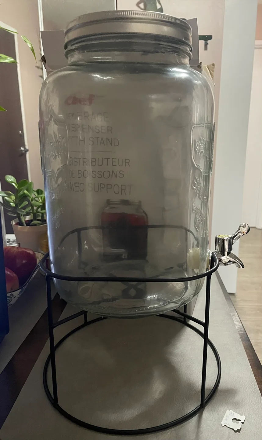 Master Chef Glassware Beverage Dispenser with Stand image indicator(3)