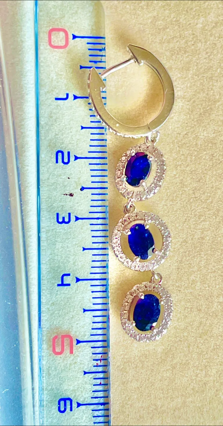 Blue Sapphire Earrings (Jewelry) image indicator(2)
