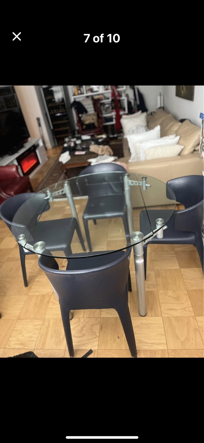 Round Dining Table and Chairs - photo 3