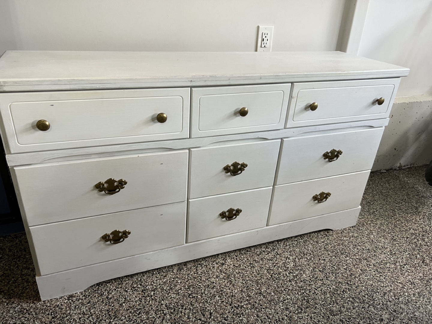 White Dresser with 9 Drawers