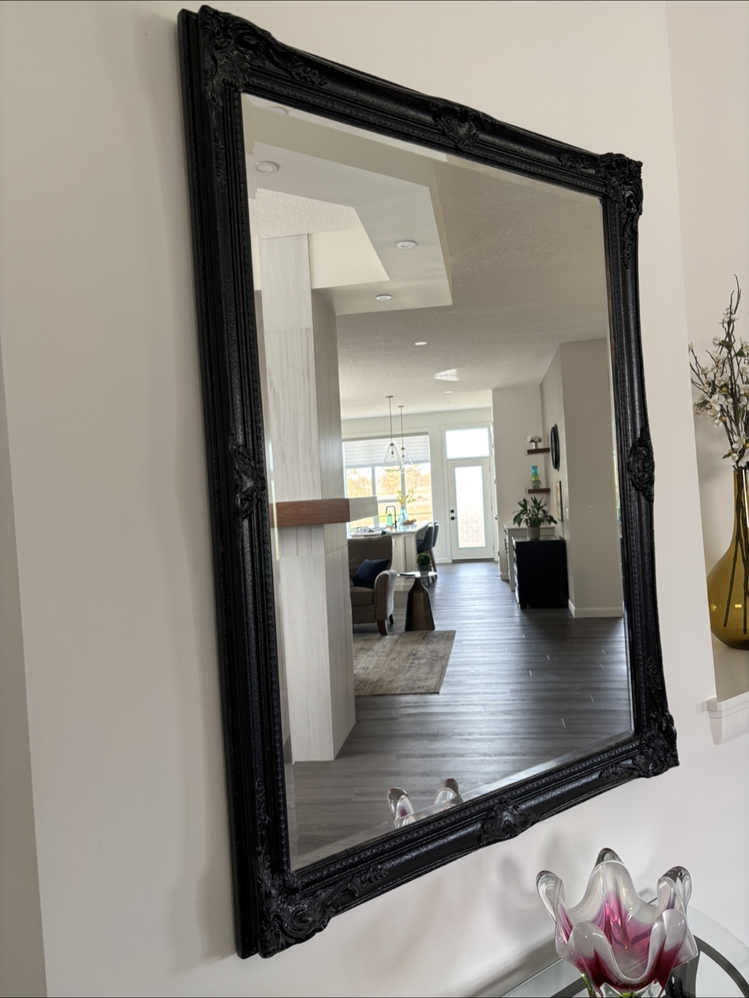 Ornate framed mirror