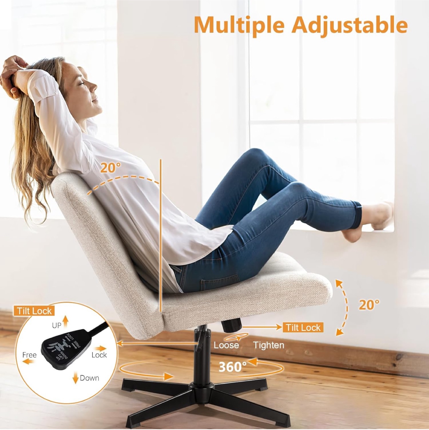 Arbolean Beige Office Chair - photo 4