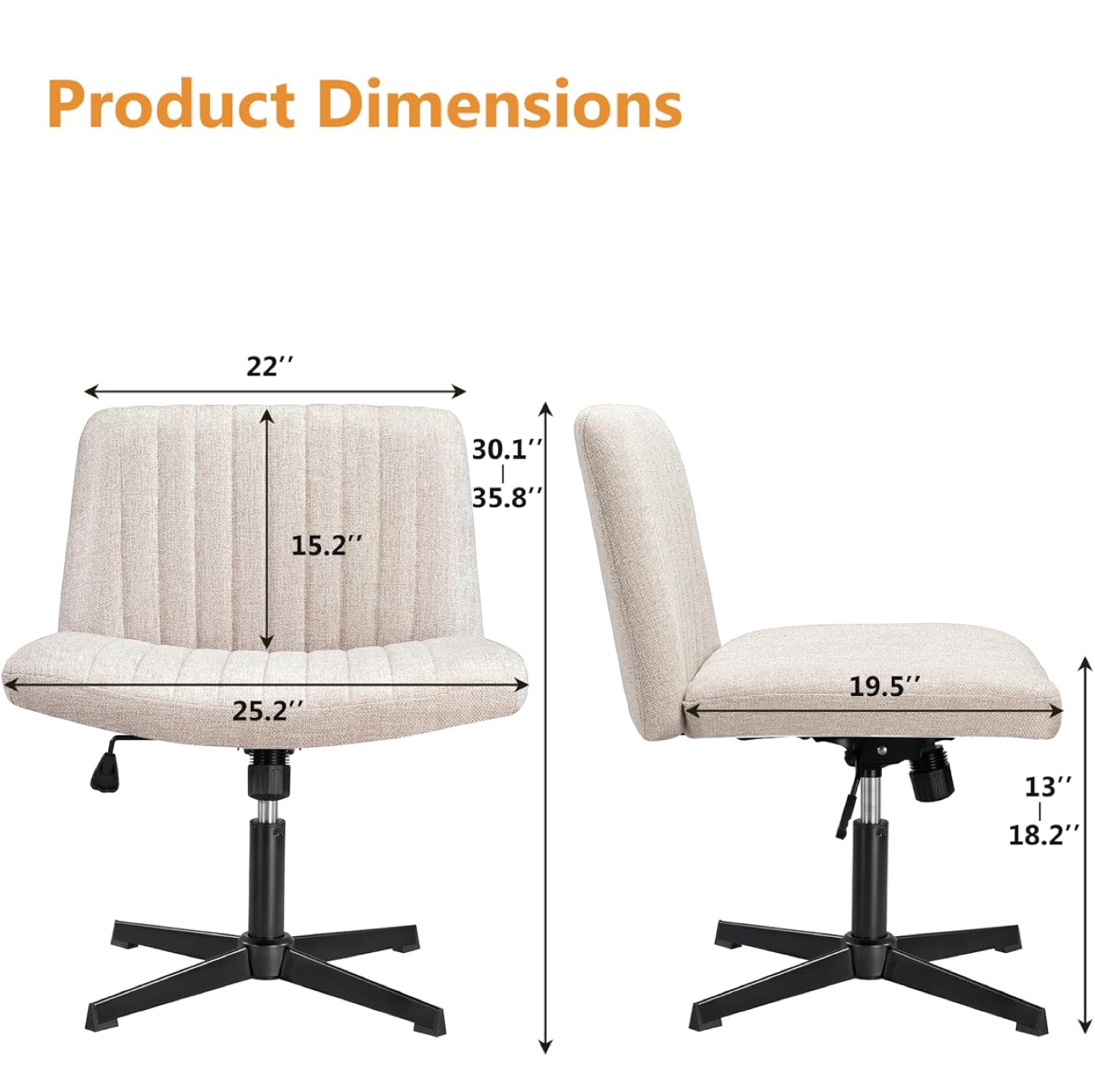 Arbolean Beige Office Chair - photo 3