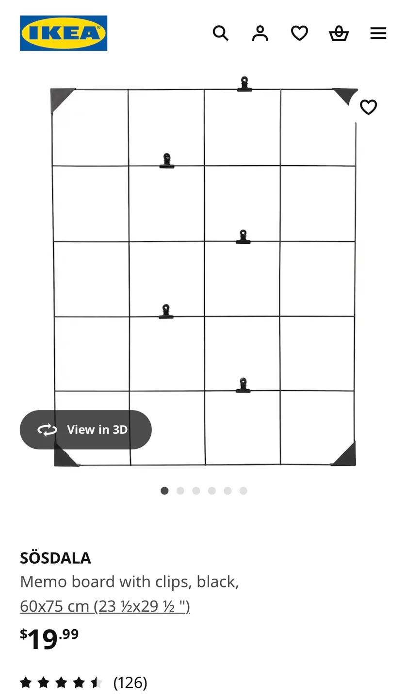 IKEA GOLD SÖSDALA Memo Board image indicator(2)