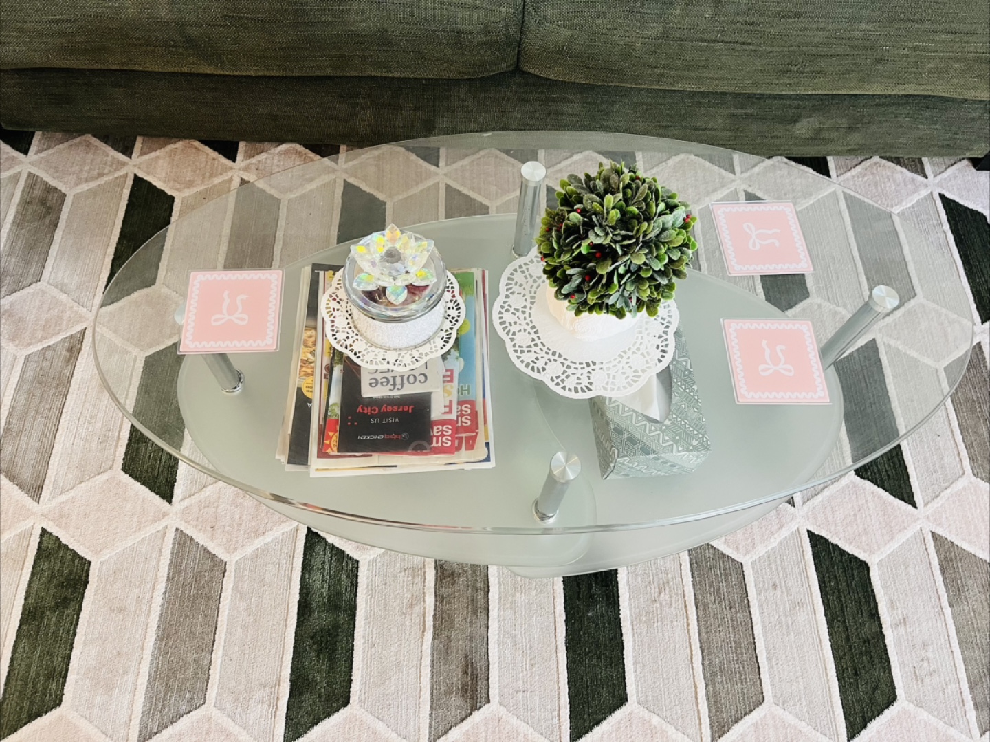 Oval Glass Coffee Table – Two Tiers - photo 5