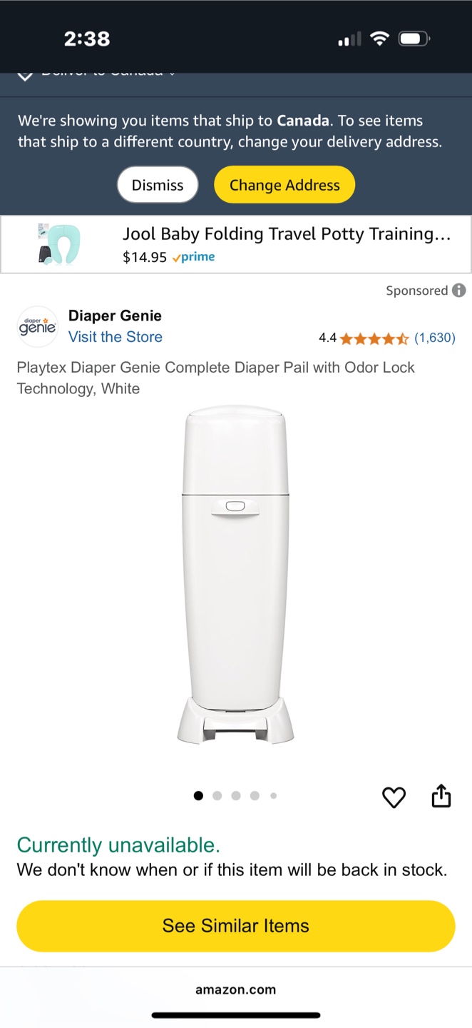 White Diaper Pail