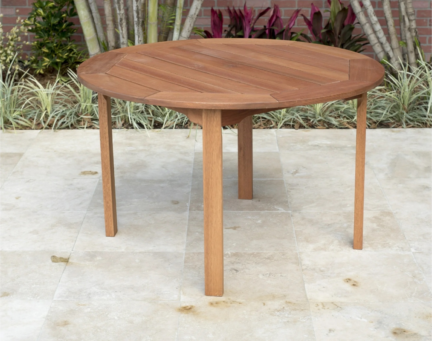 New Amazonia Milano FSC Eucalyptus Wood Outdoor Round Table - photo 4