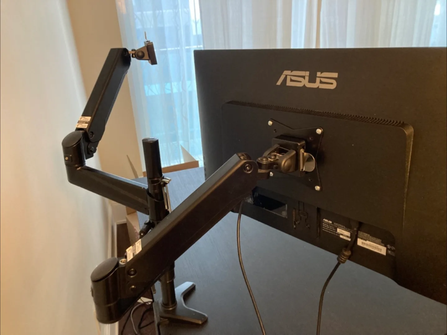Dual Monitor Arm Mount and One 27-inch ASUS Monitor image indicator(2)