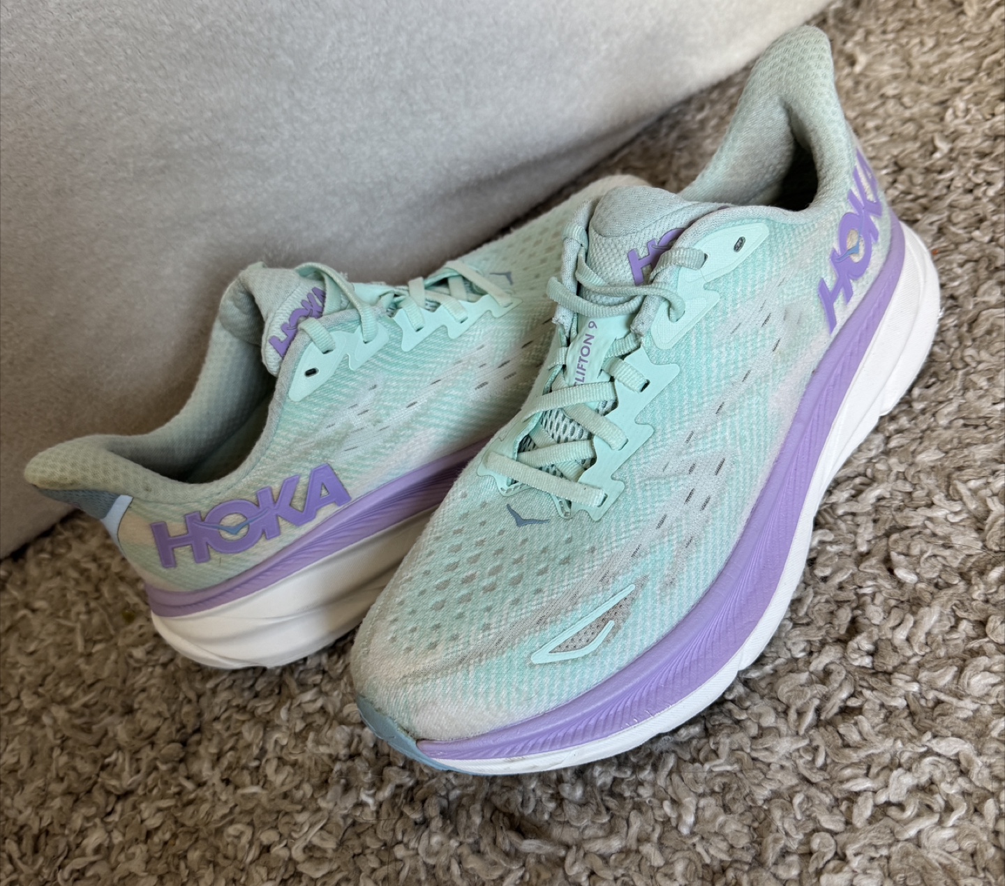 Hoka Clifton 9 Running Shoes - Blue/Purple