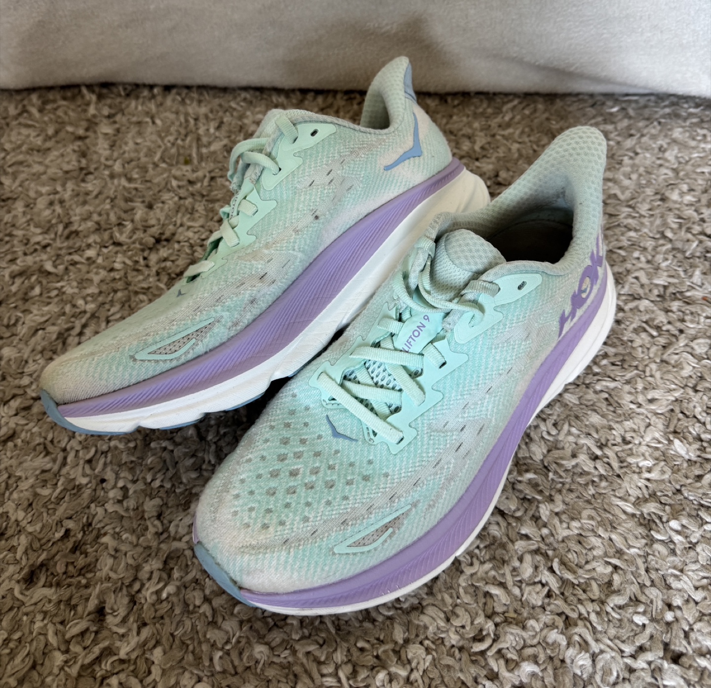 Hoka Clifton 9 Running Shoes - Blue/Purple - photo 3