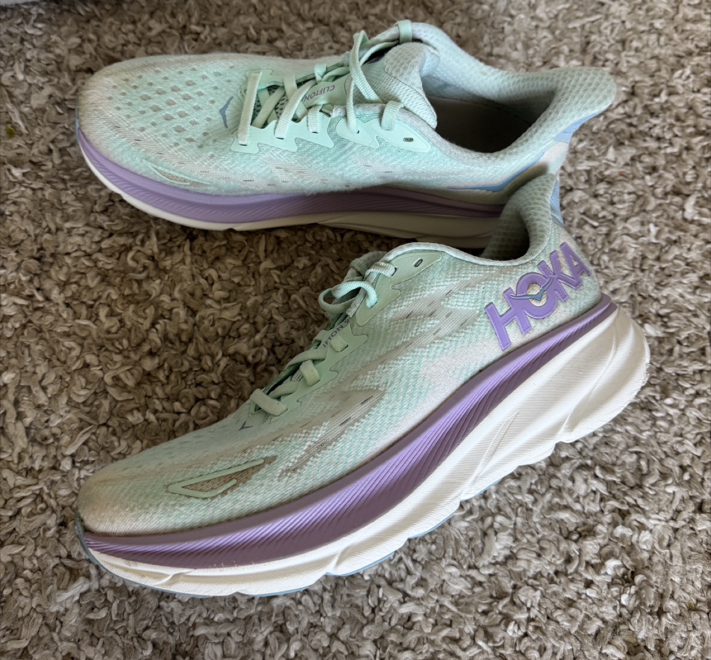 Hoka Clifton 9 Running Shoes - Blue/Purple - photo 4