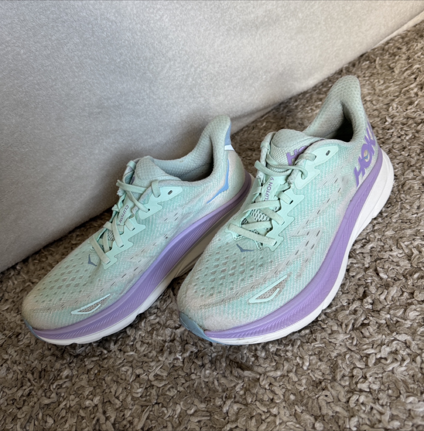 Hoka Clifton 9 Running Shoes - Blue/Purple - photo 2