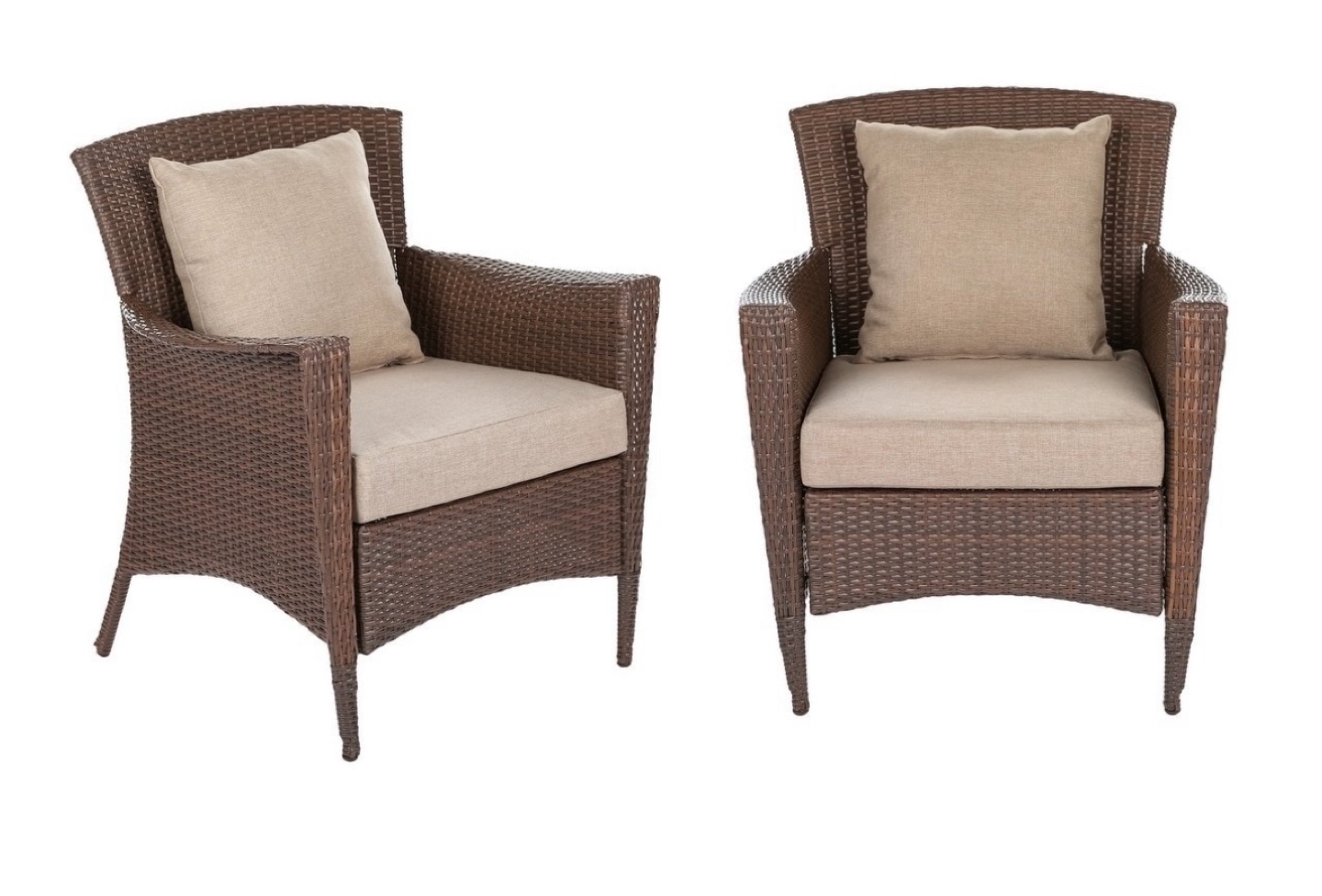 New Set Of 2 Wicker Outdoor Chairs
