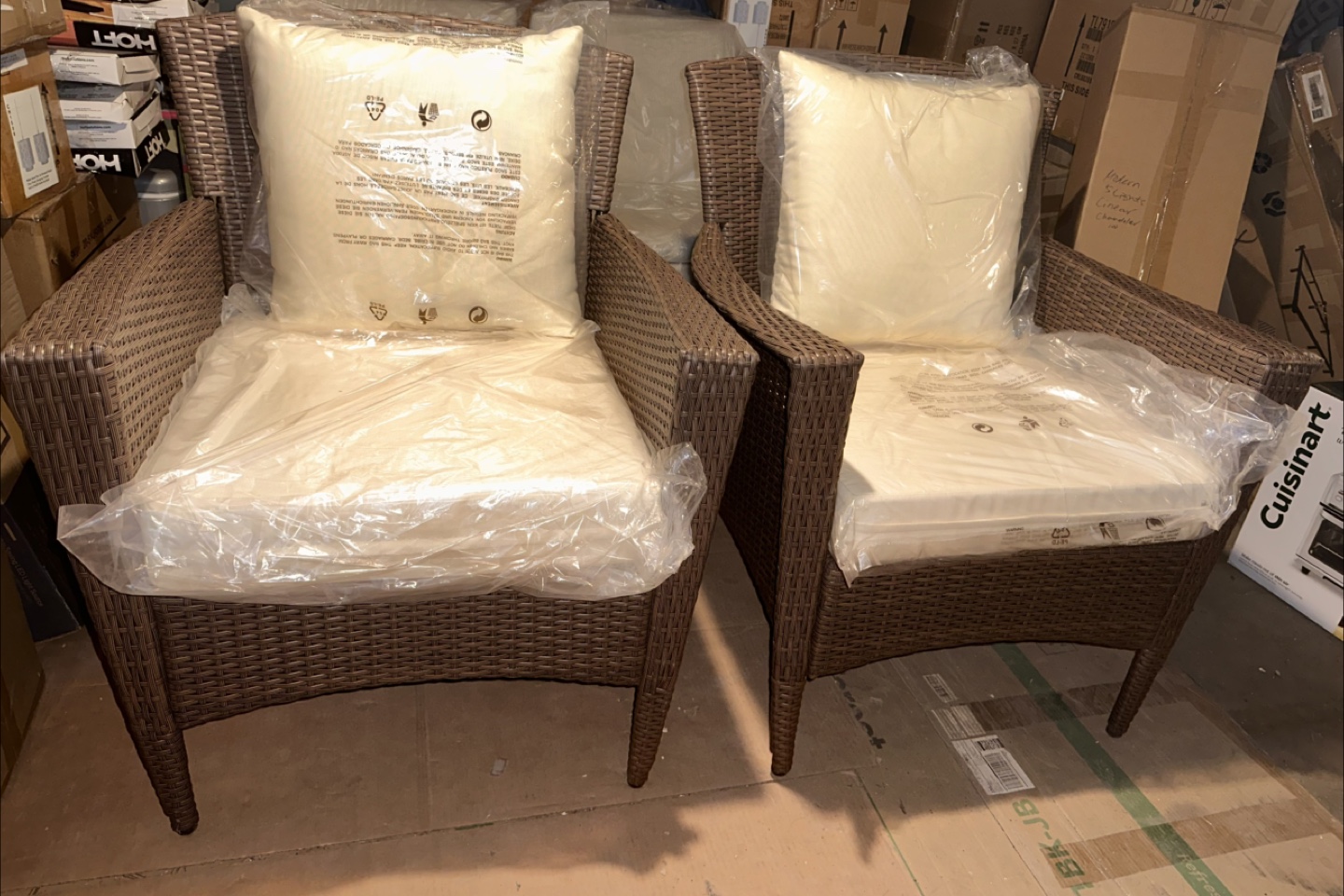 New Set Of 2 Wicker Outdoor Chairs - photo 5
