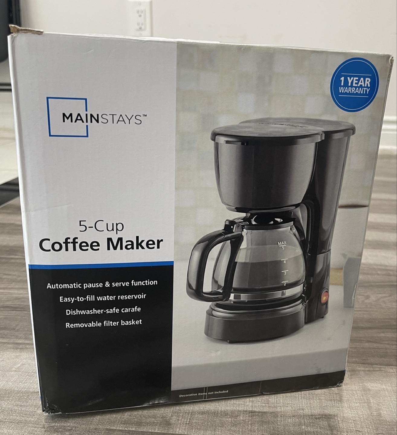 MAINSTAYS 5-Cup Coffee Maker