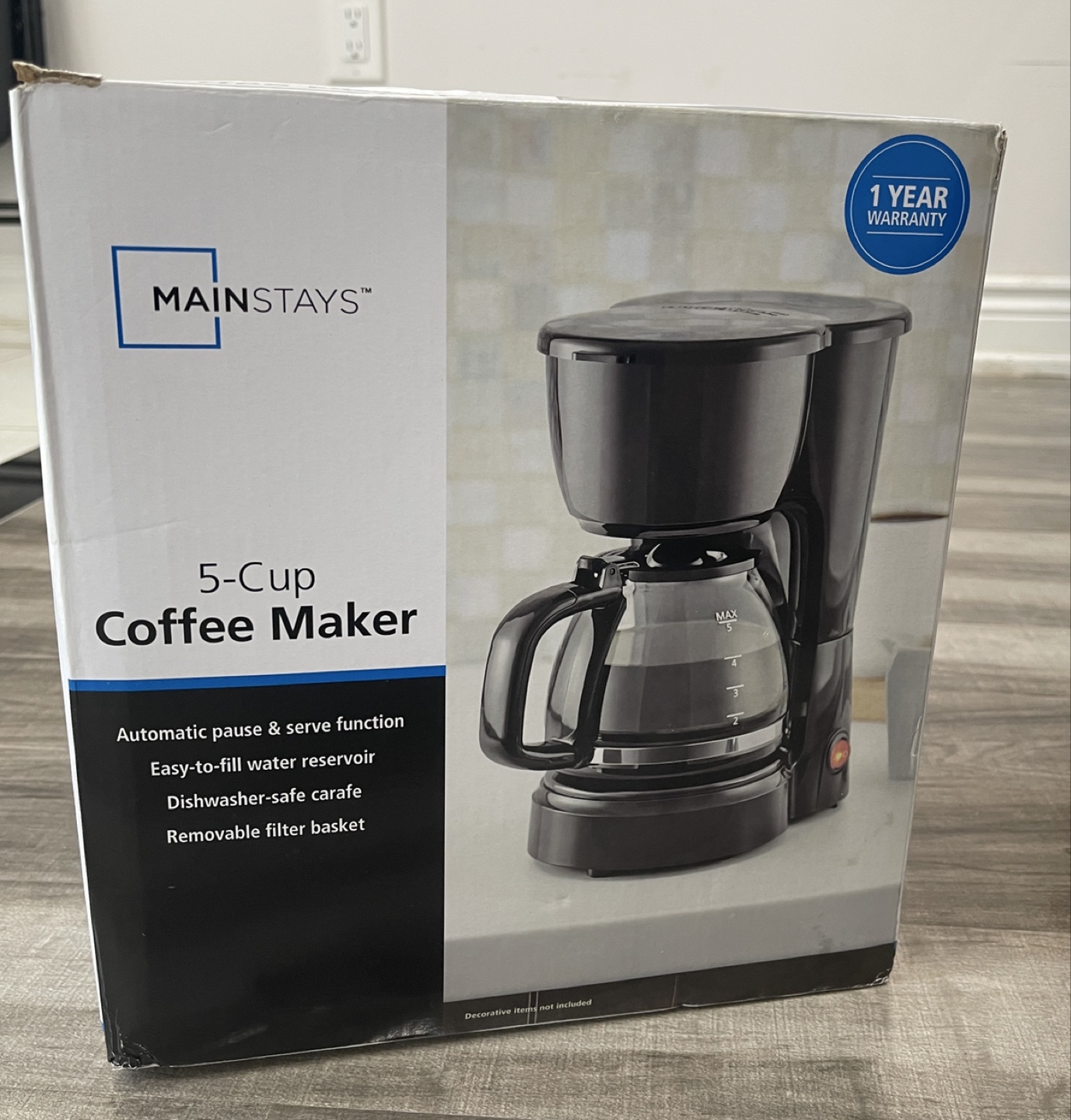 MAINSTAYS 5-Cup Coffee Maker - photo 2