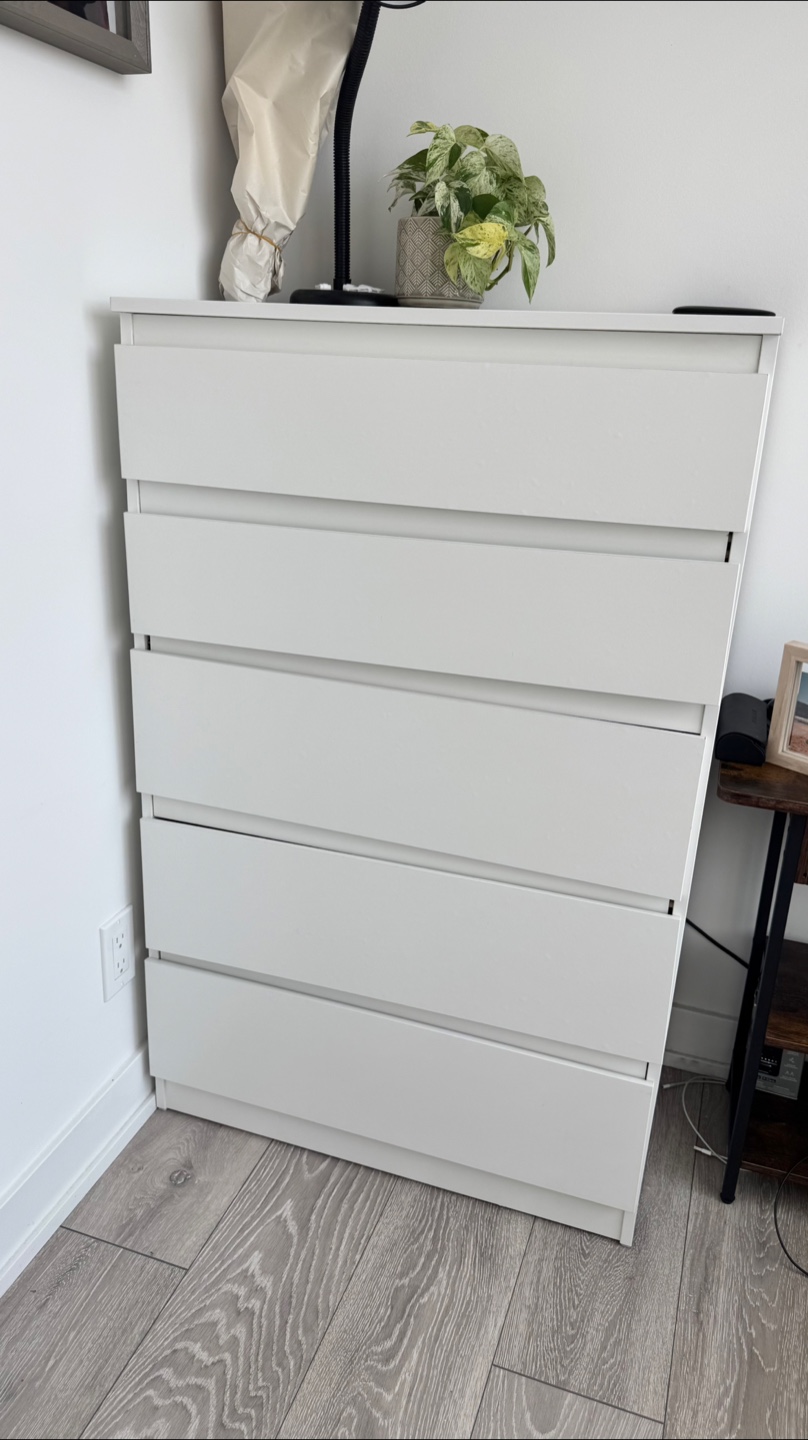 IKEA MALM 5 DRAWER DRESSER