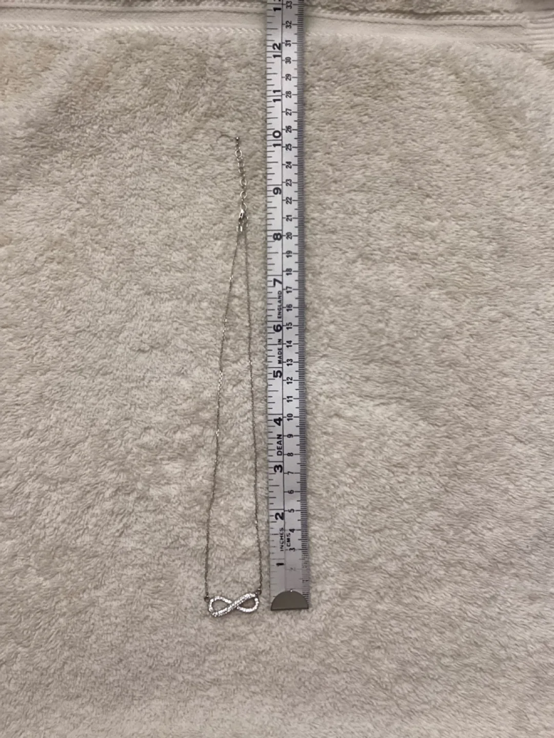 CUBIC ZIRCON/SILVER INFINITY NECKLACE image indicator(6)