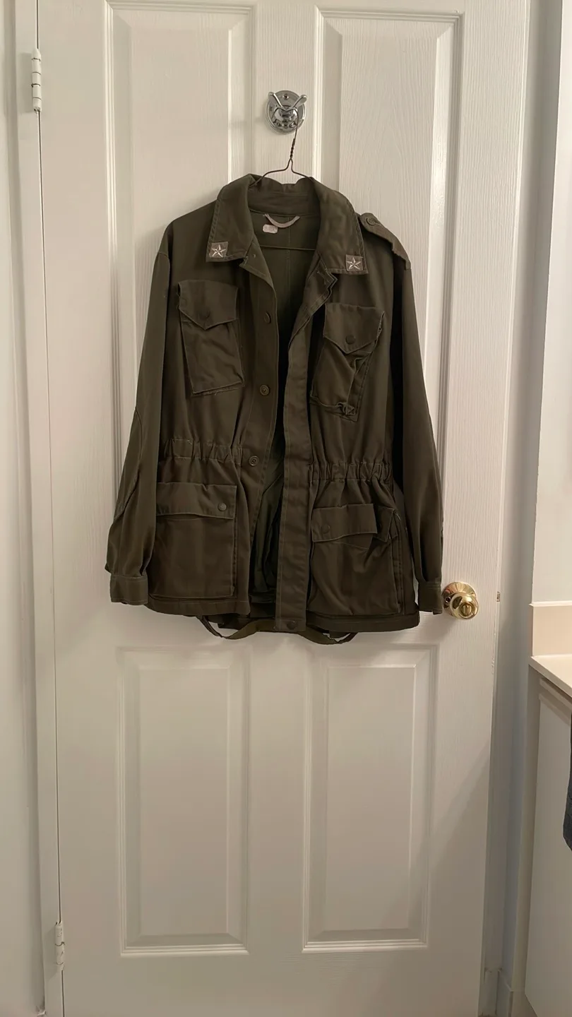 Unisex - Olive Green Military Style Jacket thumbnail