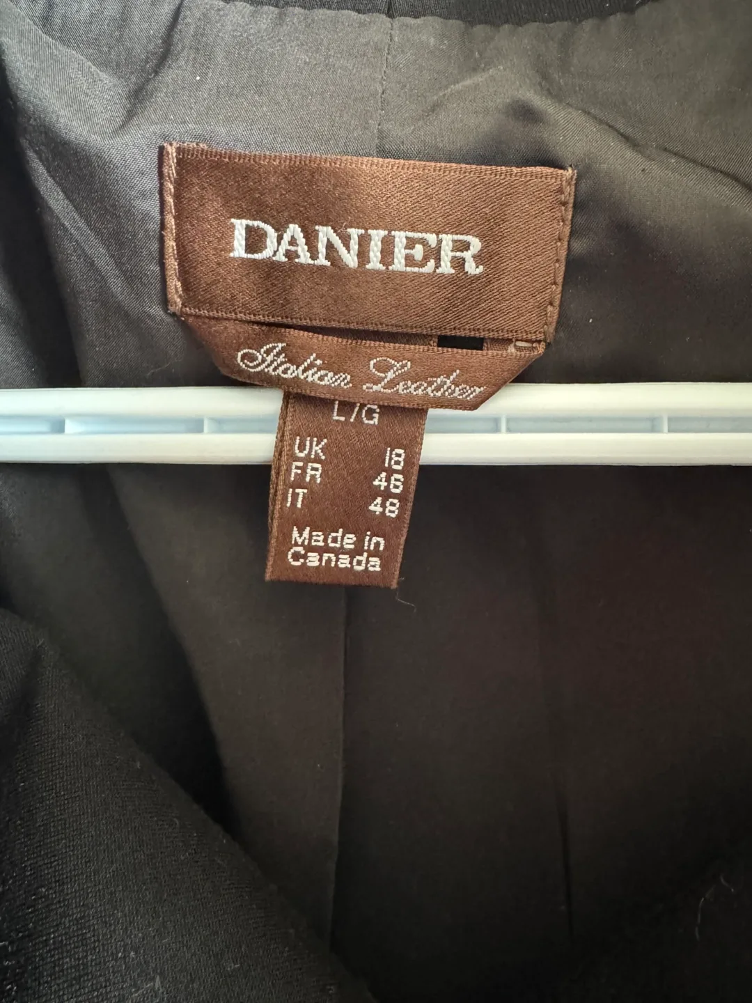 DANIER Italian Leather Jacket women size L image indicator(3)