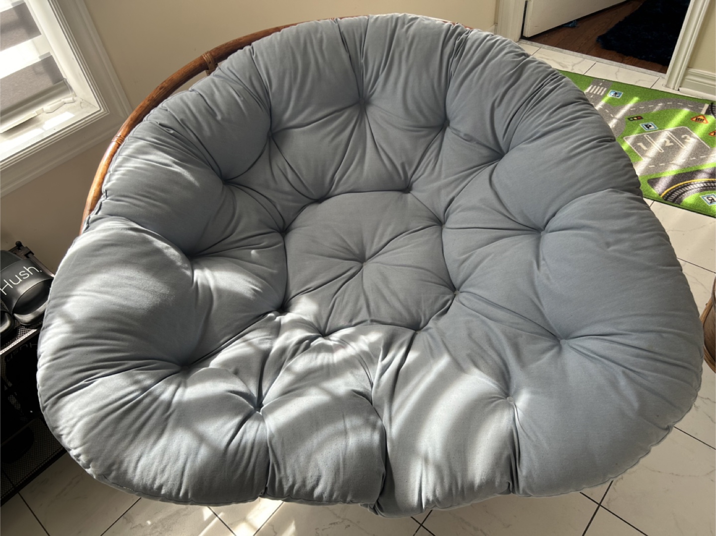 Rattan Papasan Chair with Cushion - photo 2