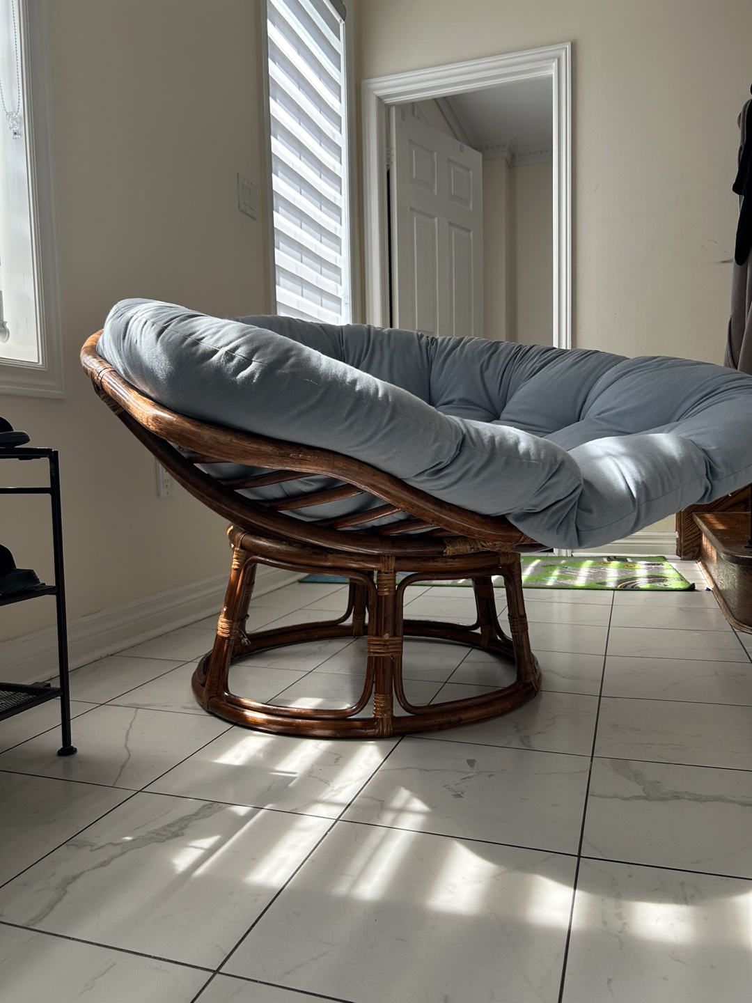 Rattan Papasan Chair with Cushion