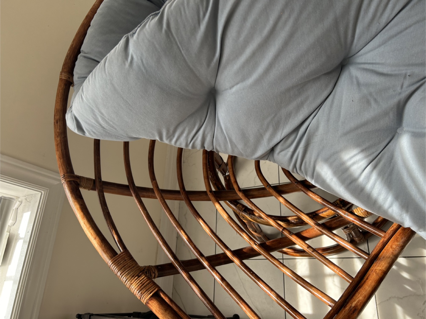 Rattan Papasan Chair with Cushion - photo 4