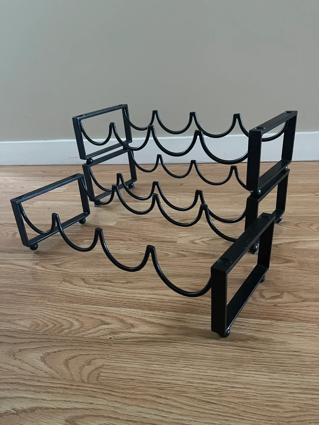 Iron stackable wine rack image indicator(3)