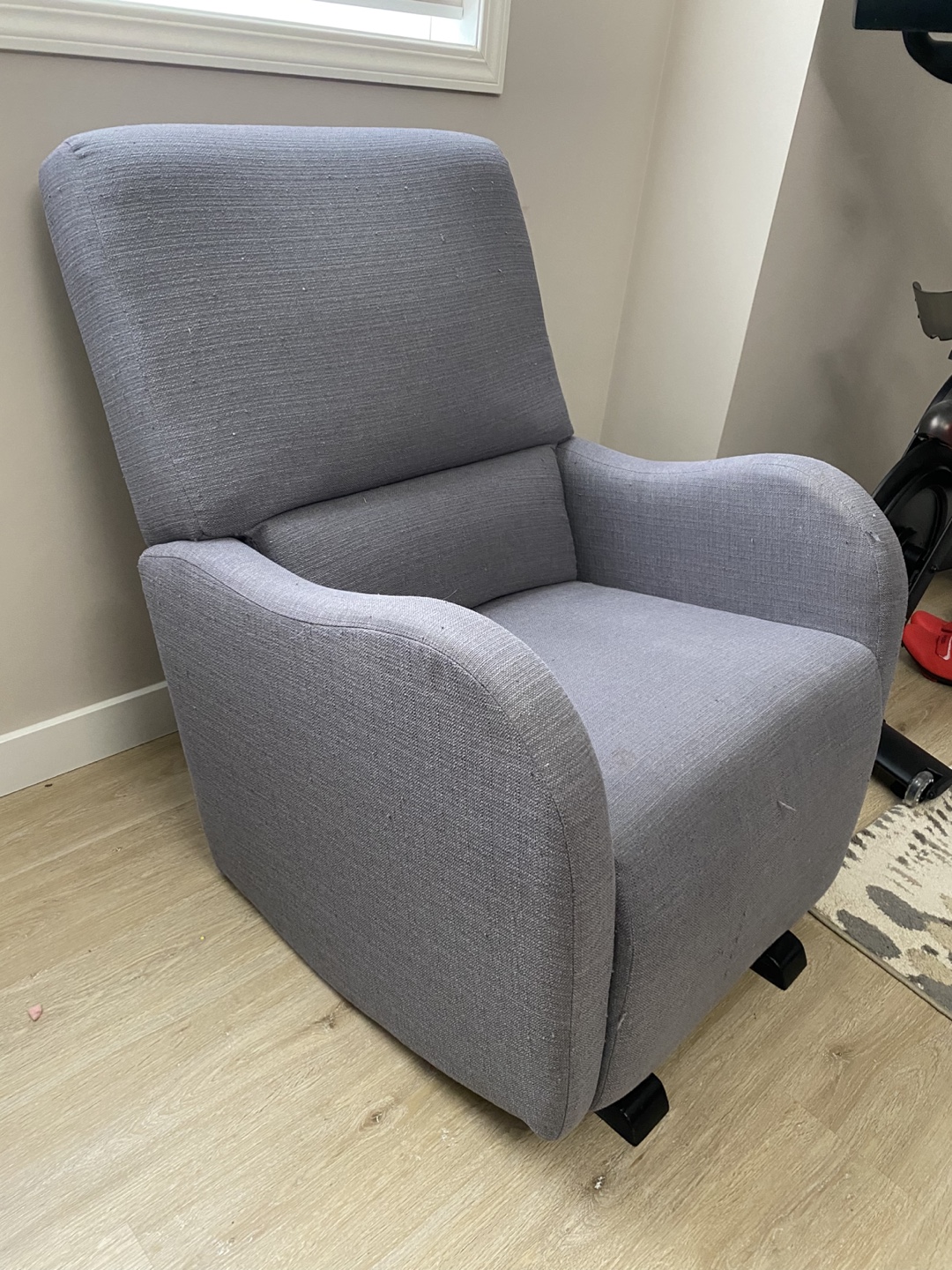 Grey Fabric Rocking Chair - photo 2