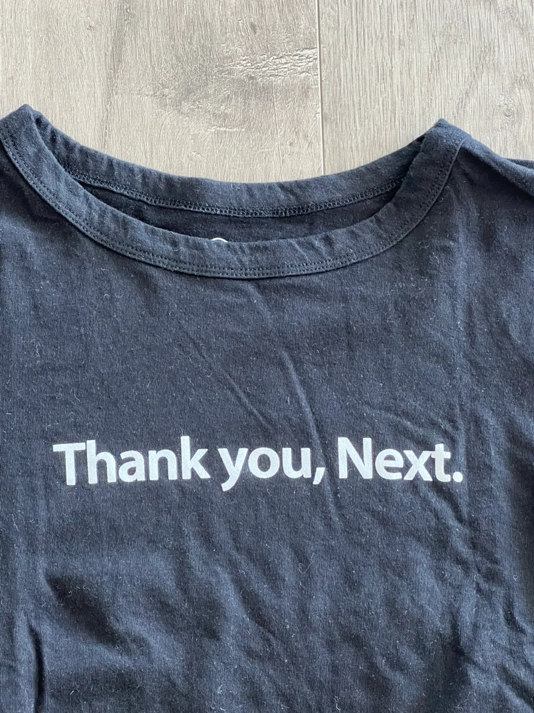 OG Black Crop Top Shirt Thank you Next Small / Medium image indicator(2)