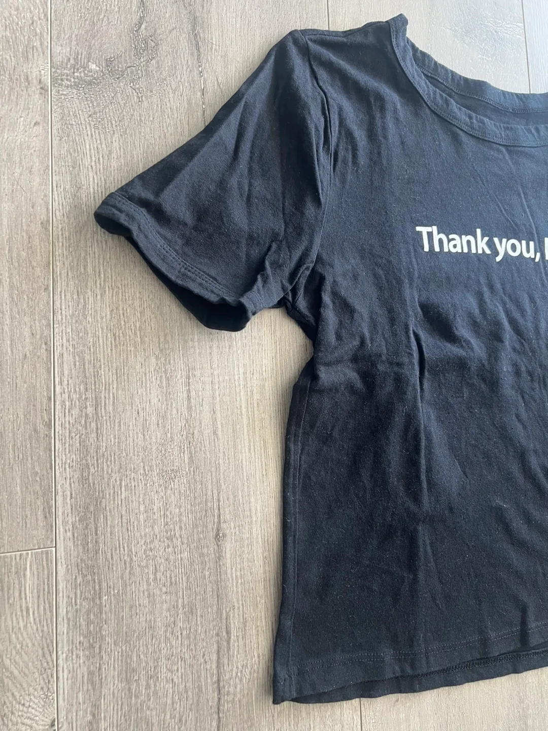 OG Black Crop Top Shirt Thank you Next Small / Medium image indicator(3)