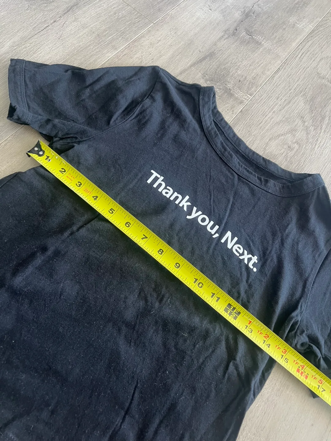 OG Black Crop Top Shirt Thank you Next Small / Medium image indicator(7)