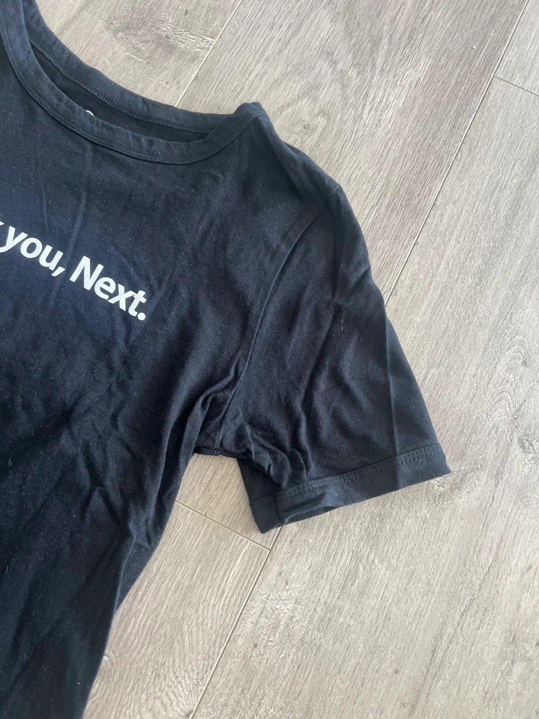 OG Black Crop Top Shirt Thank you Next Small / Medium image indicator(4)