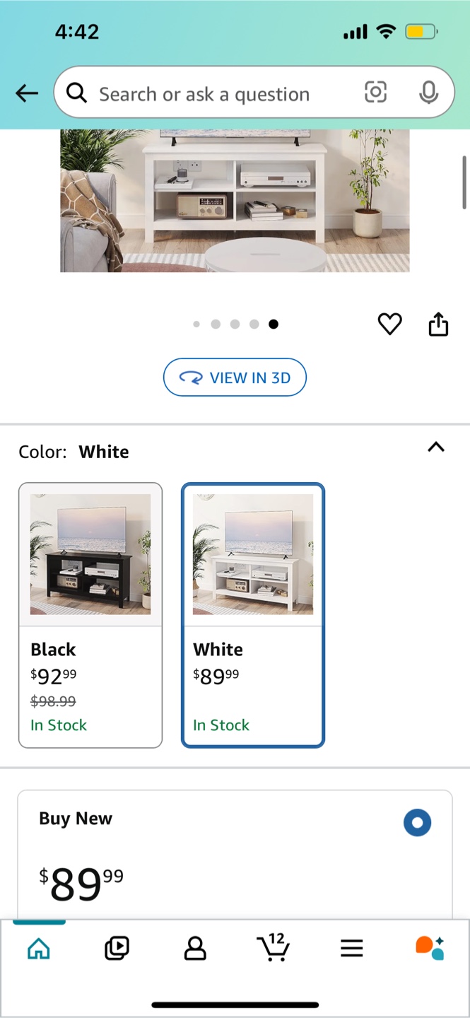 White wooden TV cabinet - photo 4