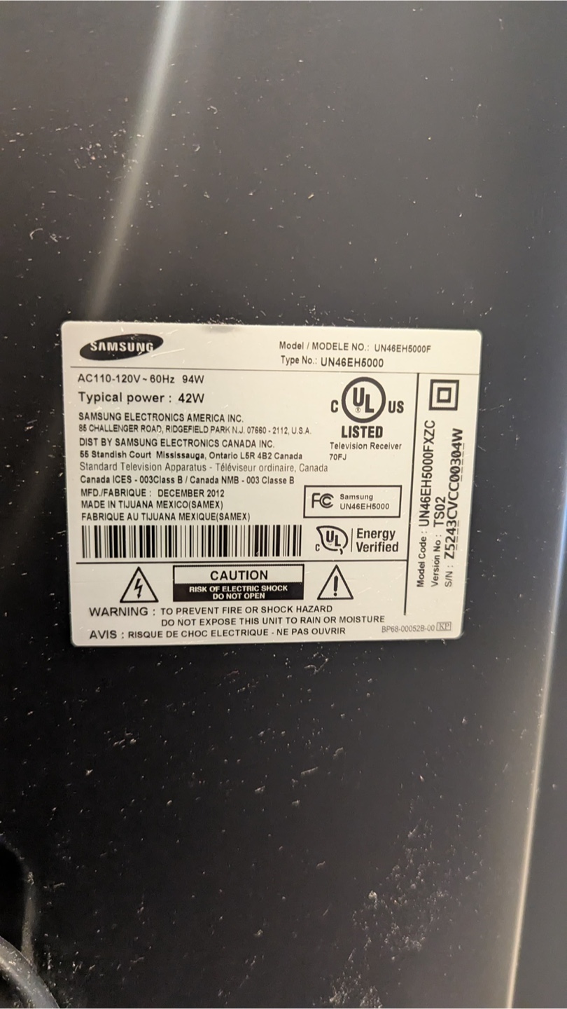 Samsung TV - UN46EH5000 46" Class LED HDTV - photo 3
