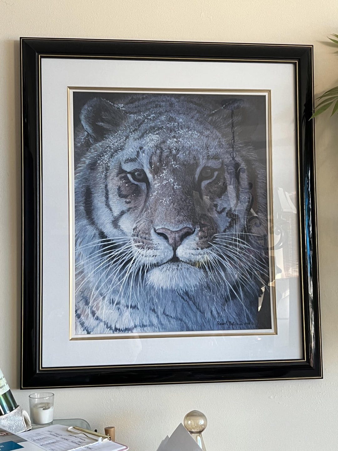 Bateman Print Framed Tiger Painting - photo 2