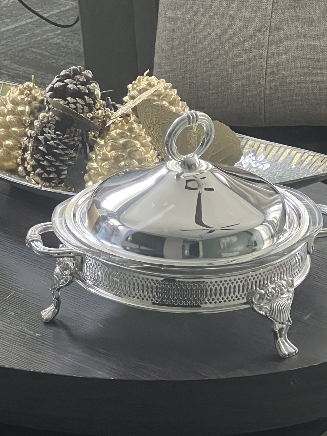 Silver Plated Casserole Warmer With Lid Vintage