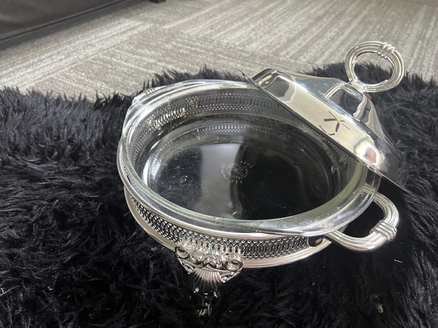 Silver Plated Casserole Warmer With Lid Vintage - photo 4