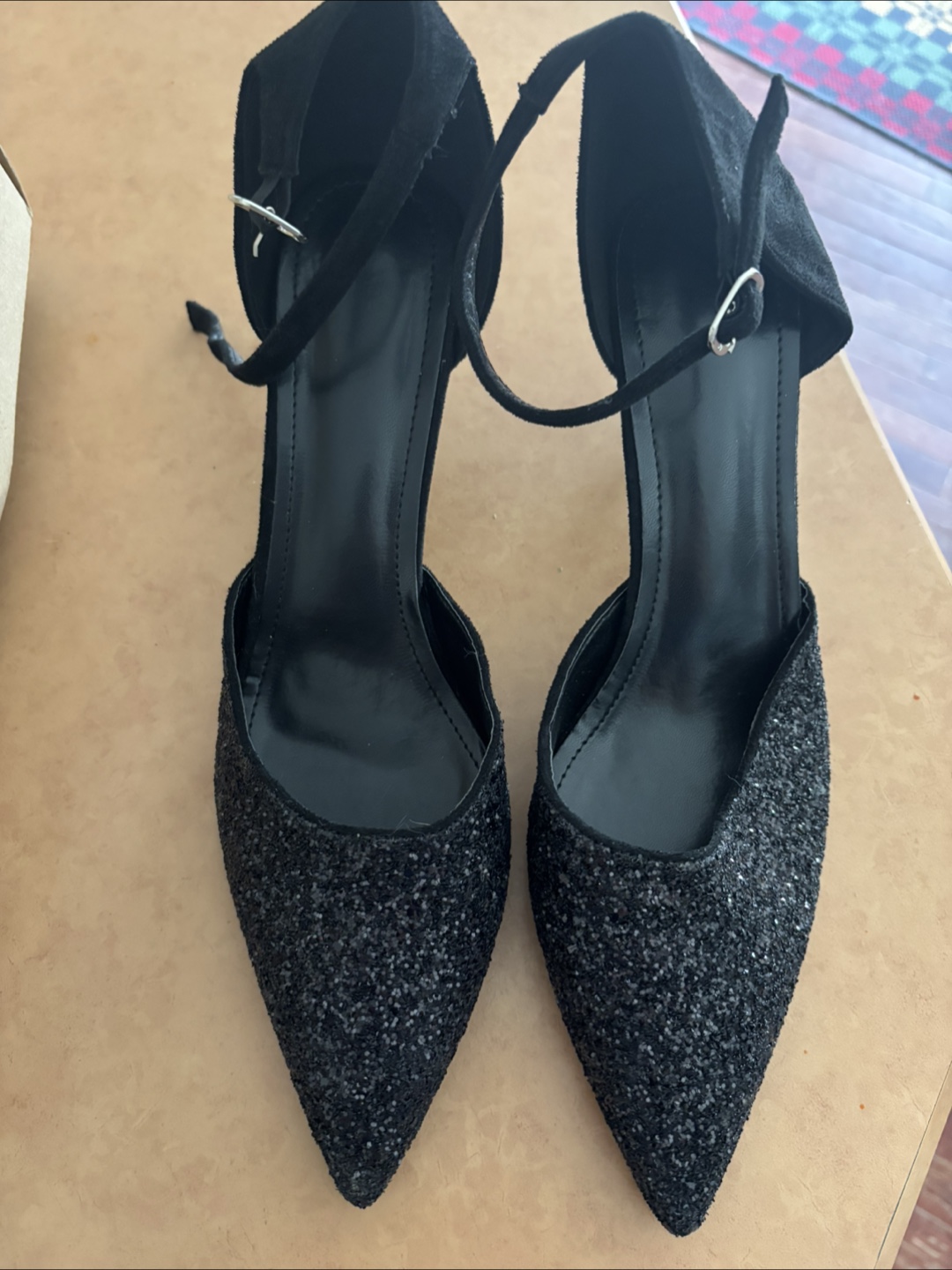 Black Glitter Heels - photo 2