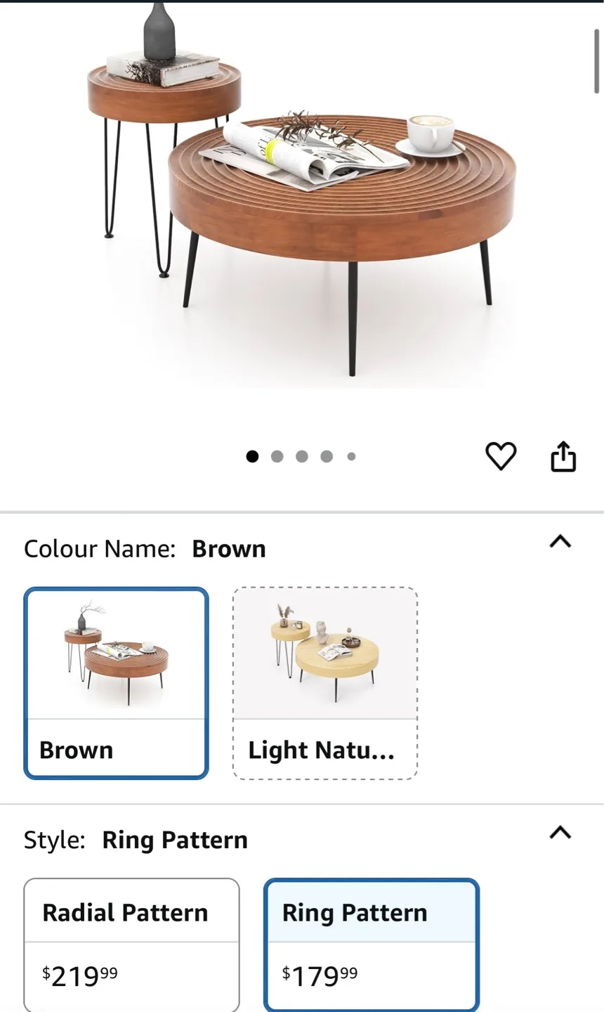 round coffee table ‼️send offer‼️ image indicator(6)