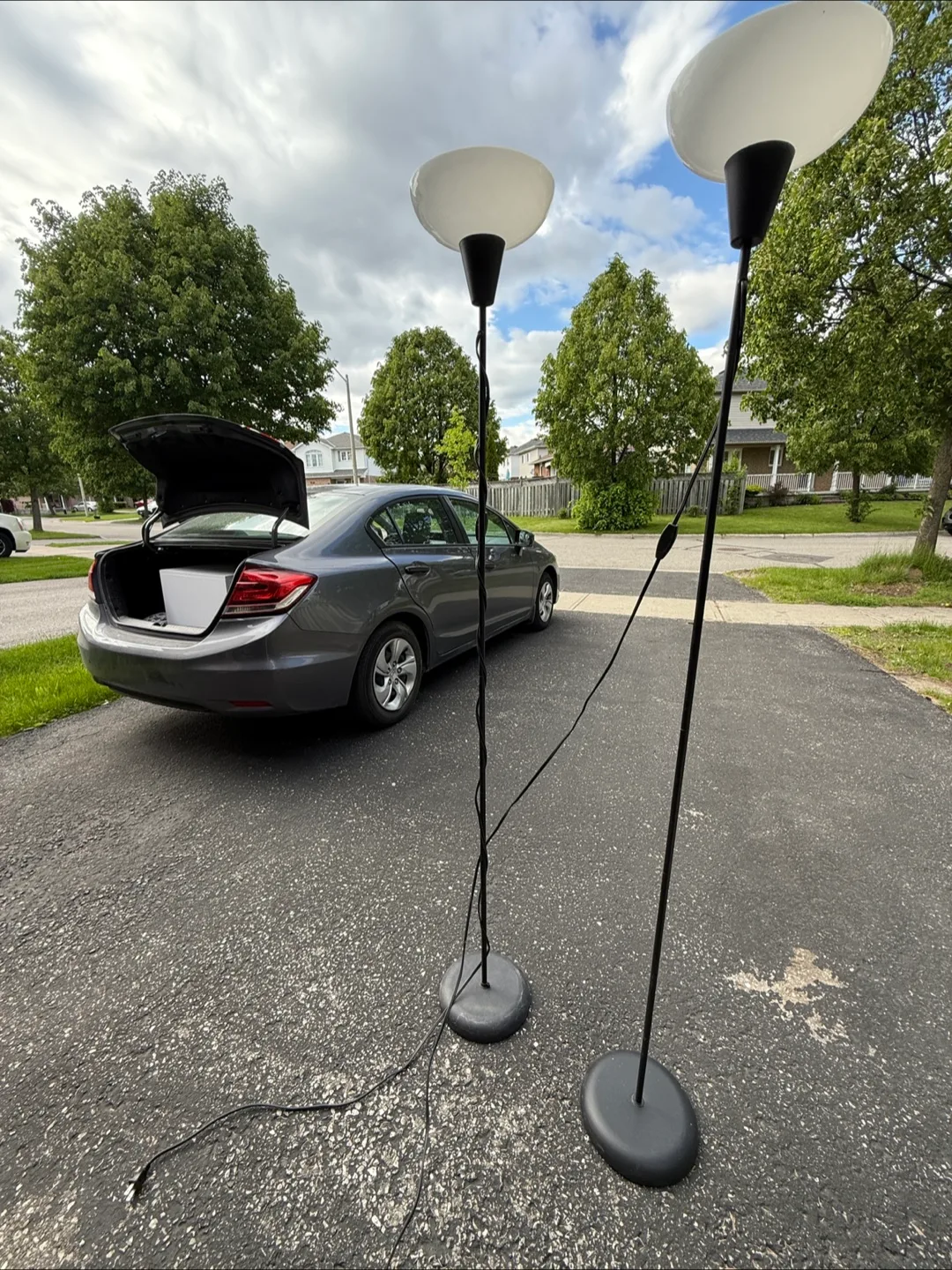 IKEA Floor Lamp - Black and White thumbnail