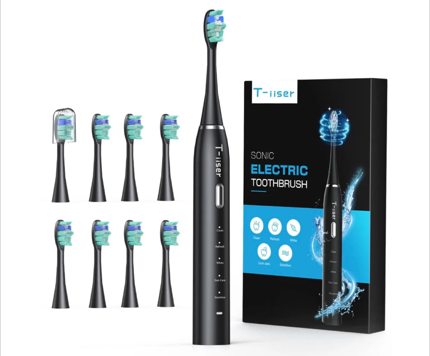 T-iiser Sonic Electric Toothbrush with Multiple Heads image indicator(2)