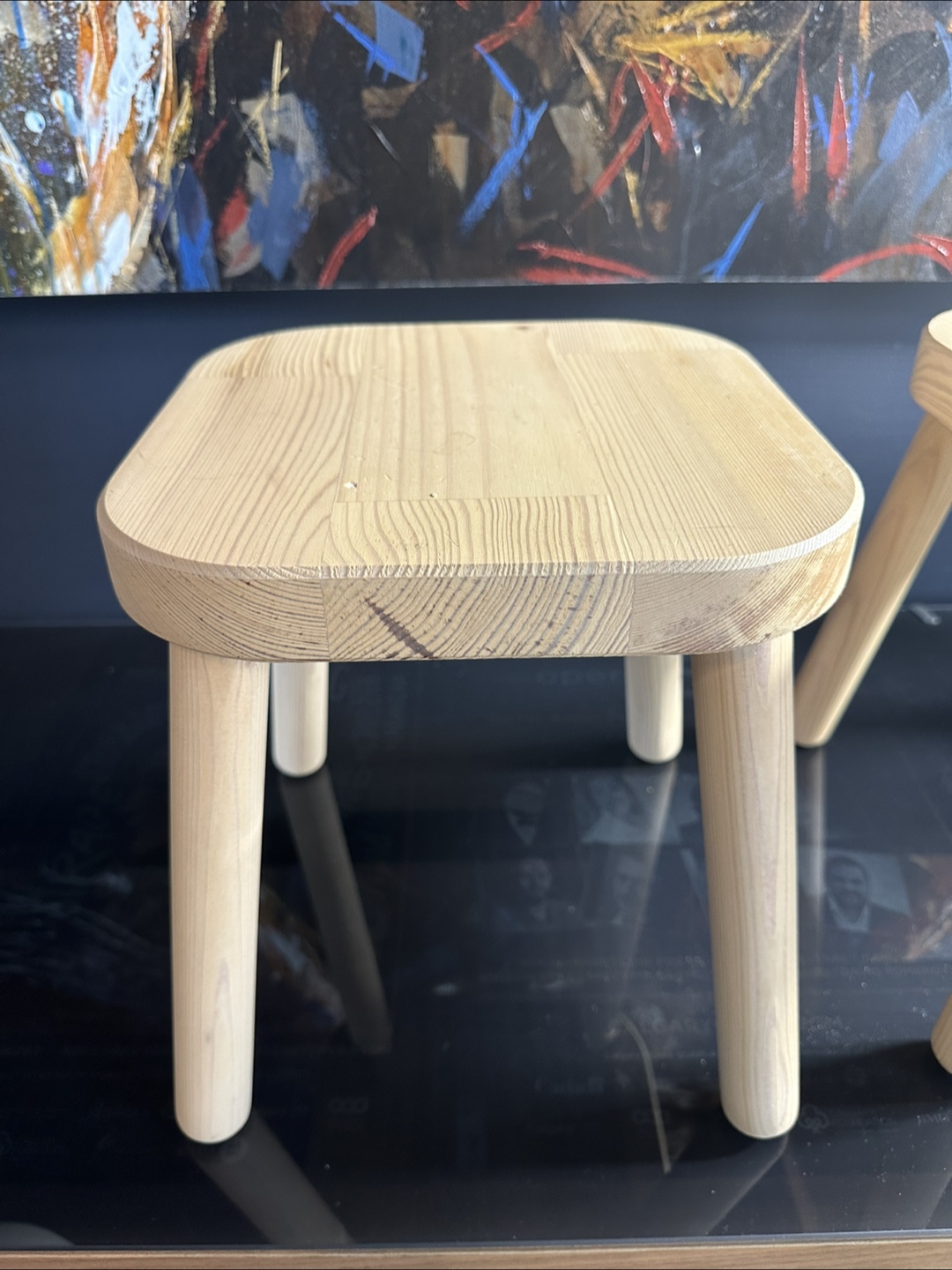 Set of IKEA Flisat Wooden Stools - photo 2