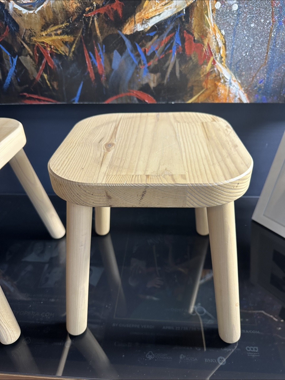 Set of IKEA Flisat Wooden Stools - photo 3