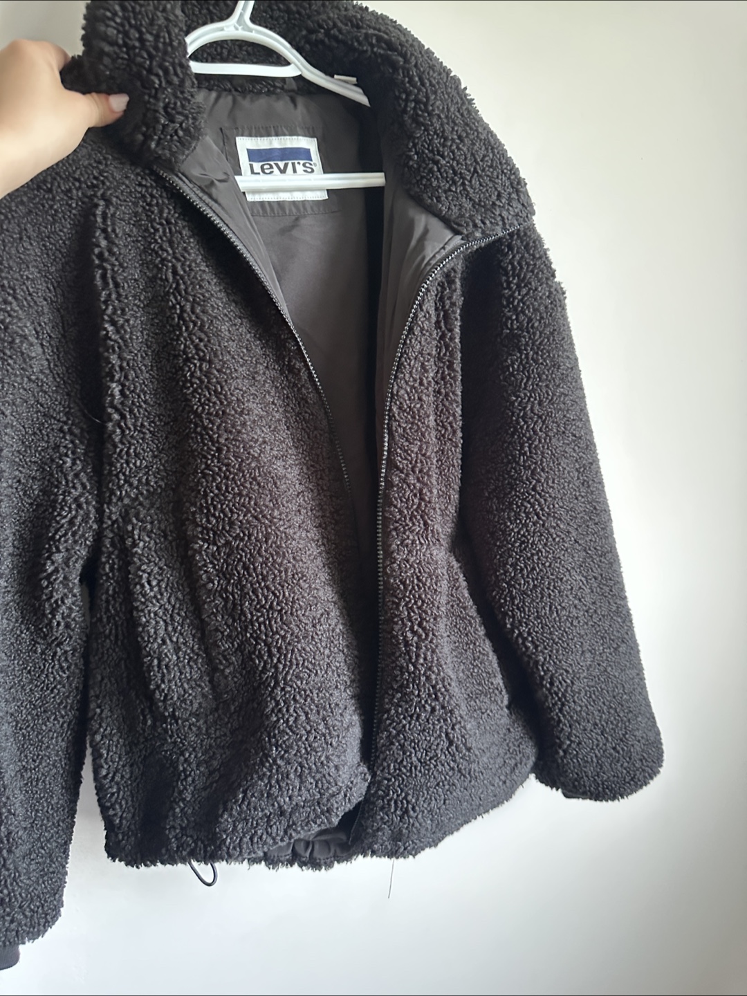 Levi's Black Sherpa Jacket, Size M