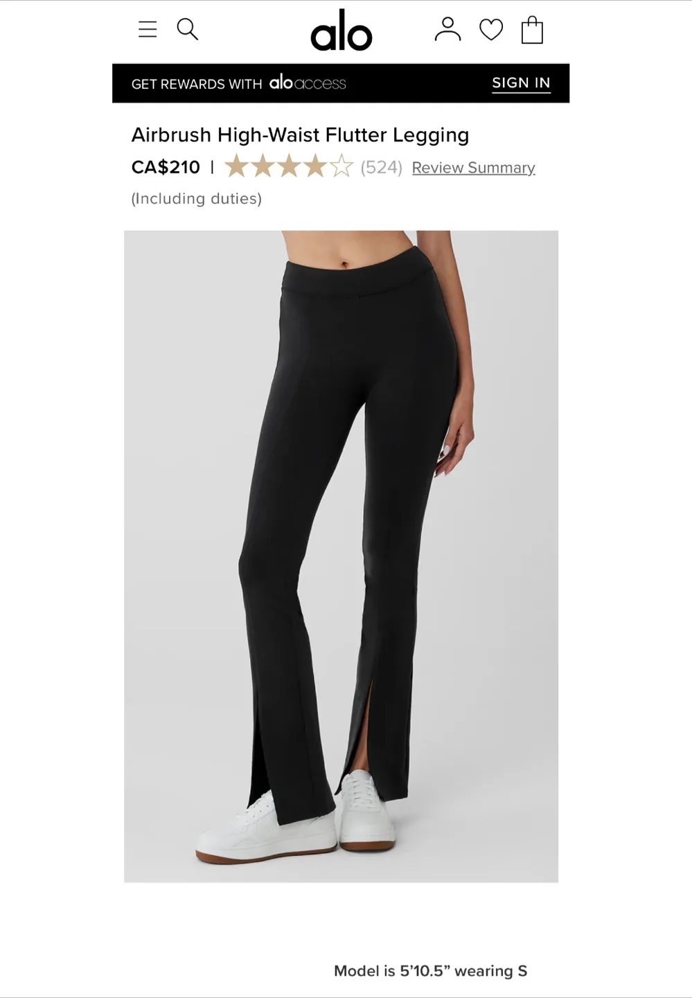 Alo (NWT) Flare Slit Leggings - Size S image indicator(10)