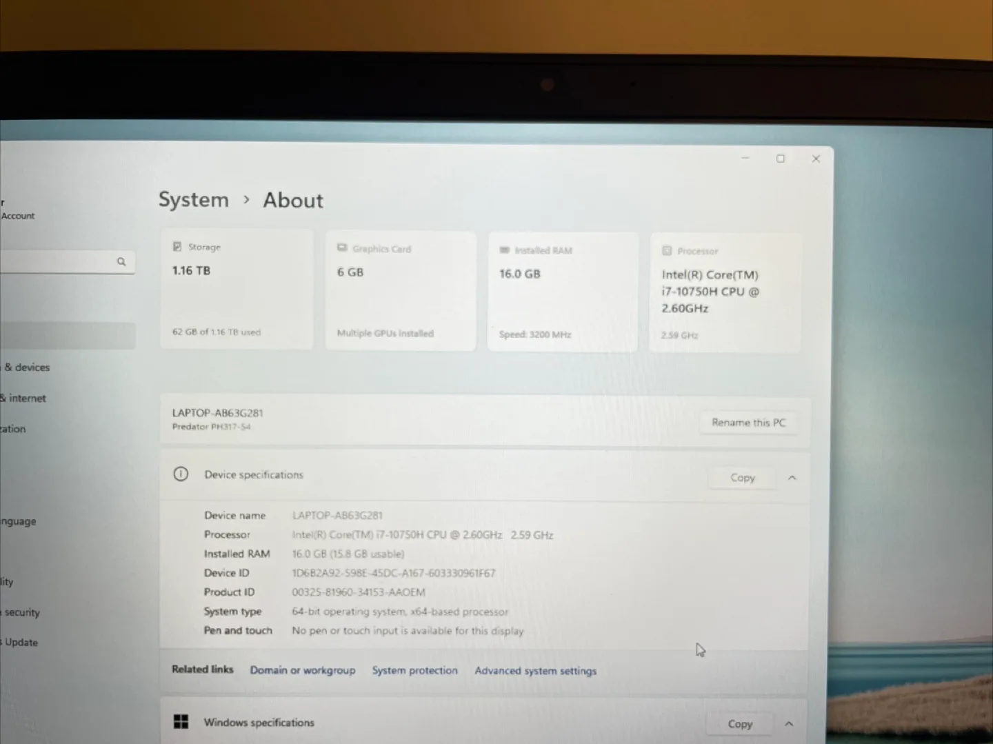 RTX Predator Gaming Laptop i7 image indicator(4)
