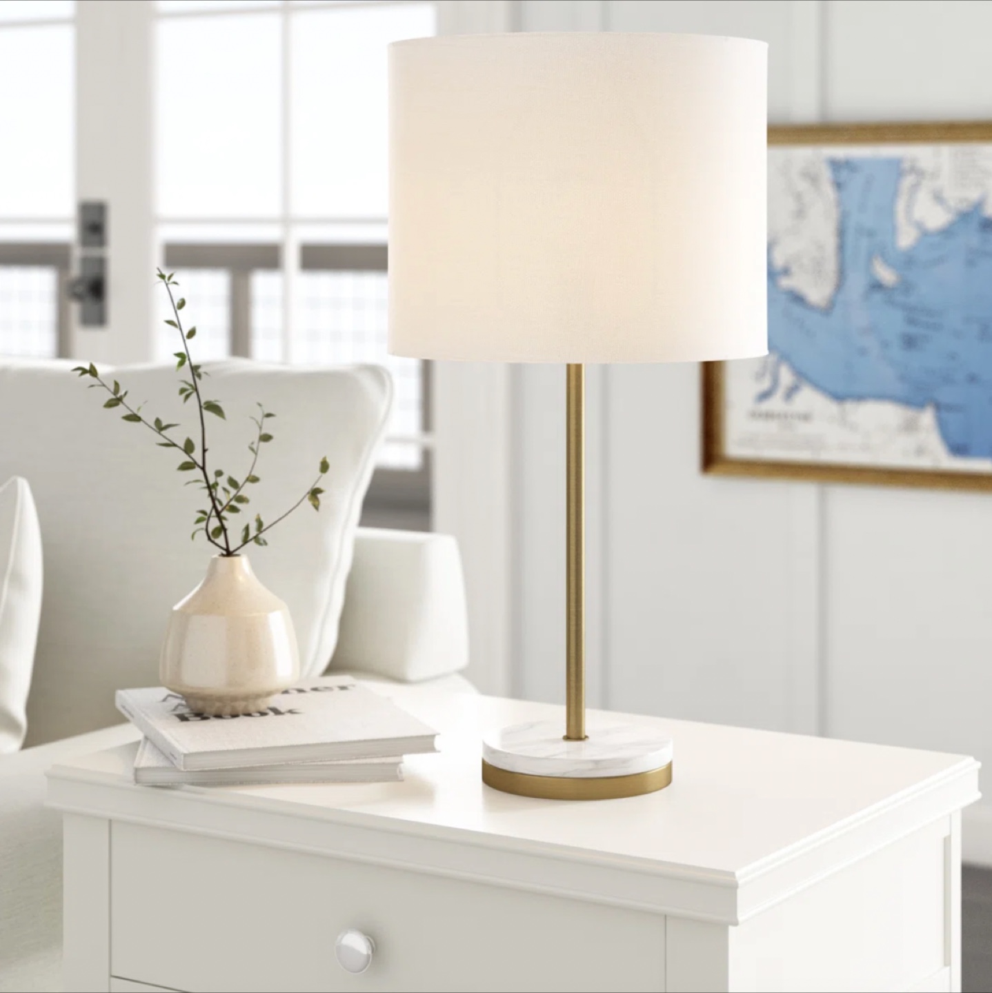 Table Lamp with Marble Base - photo 4